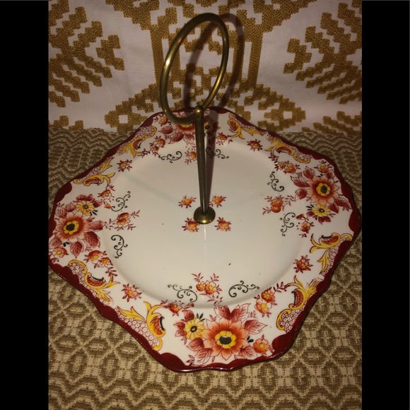 noritake Other - Noritake hand painted dish with brass handle noritake Other - Noritake hand painted dish with brass handle